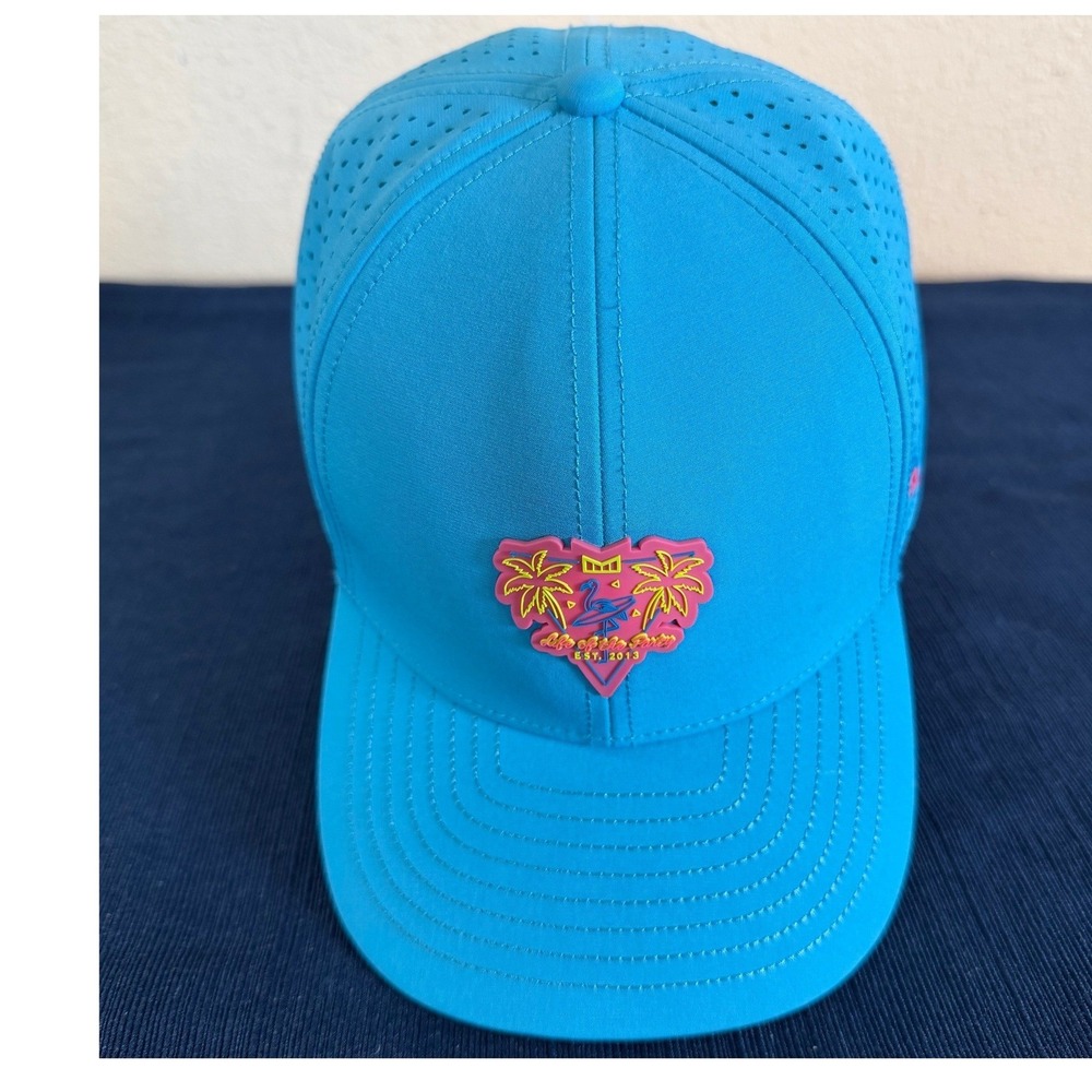 Melin A-Game Hydro Hat XL Blue Neon Collection Flamingo Snapback Tropical Beach